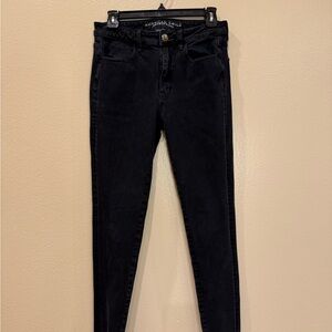 American Eagle Outfitters Women's Black Skinny Jeans | Size 8 Long
